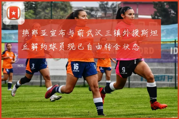 热那亚宣布与前武汉三镇外援斯坦丘解约球员现已自由转会状态